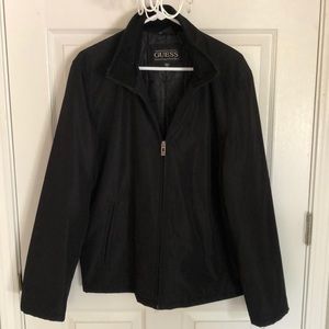 Black Guess Zip-Up Jacket